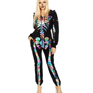 Tipsy Elves Iridescent Skeleton Hoodie Costume